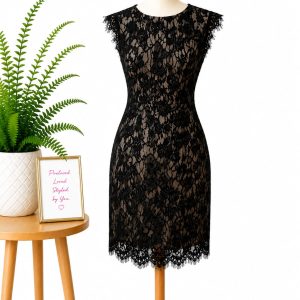 ladies lace cocktail dress